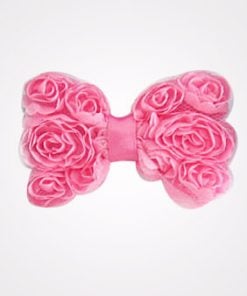 Angelic Pink Color Flower Hair Bow for Baby Girls