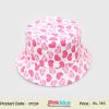 pink printed baby hat