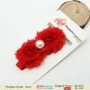 Buy Online Red Color Hair Band for Infants with Flowers
