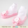 Angelic Rose Pink Anti Slip Baby Socks with Satin Flower