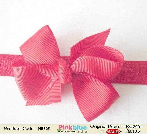 Smart Toddler Hair Band in Red with a Knot on Top