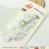 Stretchable White Baby Girl Headband with a Pearl Embellishment