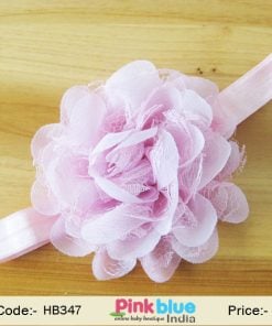 Stylish Pink Toddler Hair Band with a Rose Flower