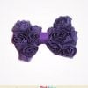Purple Infant Flower Head Bow for Indian Babies