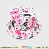Shop Online White Sun Cap for Kids With Pink and Grey Hearts