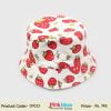 White Sun Hats for Indian Kids With Strawberry Print