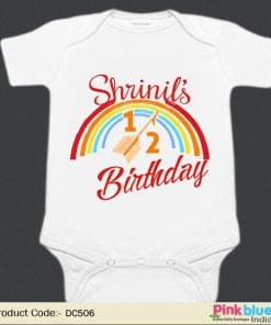 1/2 Birthday Baby Romper White | 6 Month Photo Shoot Outfit