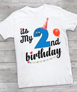 2nd Birthday T-shirt, Baby Boy Girl 2nd Birthday T-shirt, 2 year old Birthday shirt India