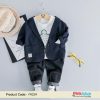 Baby Boy Party Outfits Casual Style 3 Piece Set Jacket T-Shirt Pants