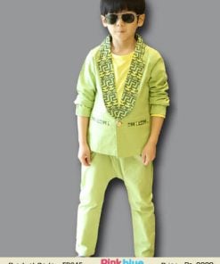 green kids party outfit