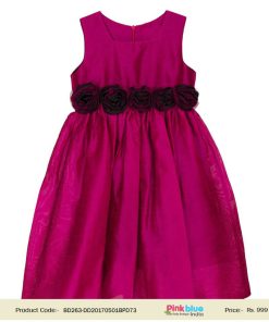 Baby Girl Special Occasions Flowers Dress Pink kids Indian wedding wear