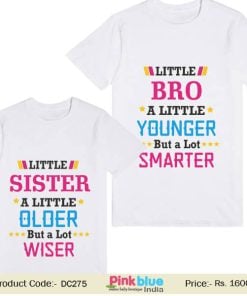 A Little Bro Younger and A Little Sister Older But a Lot Wisher Summer Tee