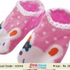 Children Ankle Length Baby Pink Anti Slip Socks