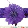 Attractive Blue Flower Headband with Soft fur and Stretchable Band