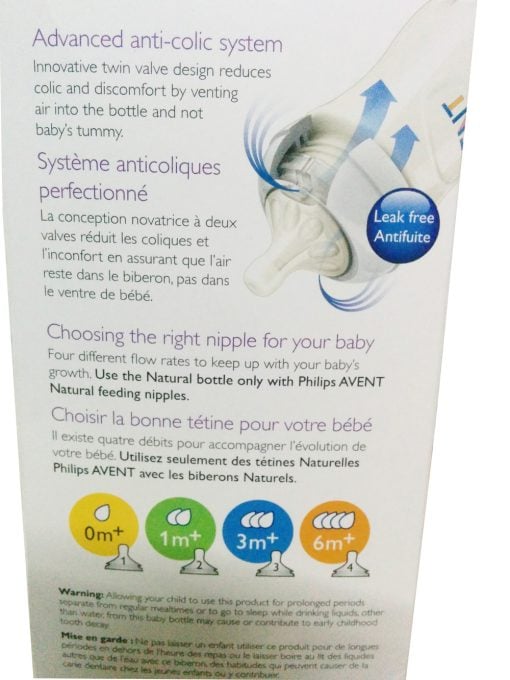 Avent Natural Newborn Baby Feeding Bottle 4oz 125ml Single Pack