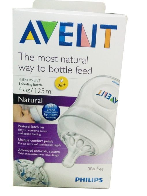 Avent Natural Newborn Baby Feeding Bottle 4oz 125ml Single Pack