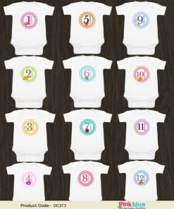 Baby's 1st Year Monthly Bodysuits – milestone onesies - newborn coming home outfit