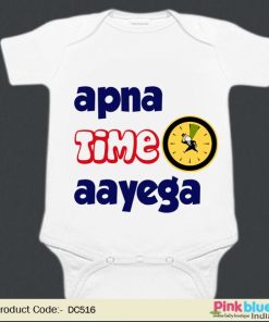Apna Time Aayega – Half/Full Sleeve Romper – Unisex Baby Clothes