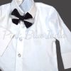 Baby Boy Black and White Suspenders, Shirt and Bow tie