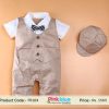 Grey One-Piece Ring Bearer Outfit Baby Boy Formal Tuxedo Suit