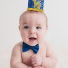 Boy Half Birthday Crown, Personalized 6 Month Party Hat, 1/2 Birthday Mini Glittery Party Hat