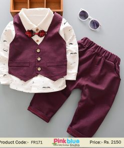 Kids Toddler Party Suit, Baby Boys First Birthday Formal Outfit India