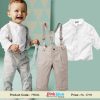 Beige and White Baby Boys Formal Dress in India