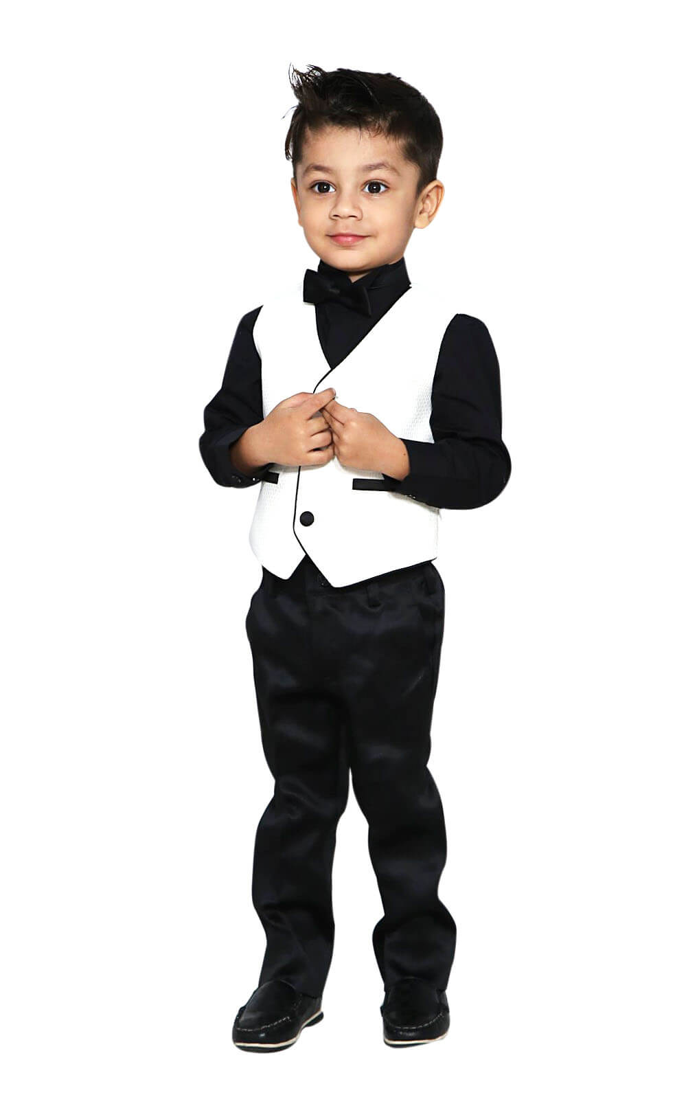 Designer White Baby Boy Tuxedo Suit for Weddings
