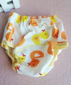 Yellow and Orange Baby Duck Print Newborn Bloomer for Indian Infants