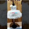 Baby Feather Party Gown - Birthday Dress with Feather