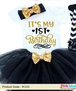 Baby Girl 1st Birthday Outfit - baby girl 4 piece tutu skirt set