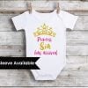 Baby Girl Announcement Onesie, Custom Birth Announcement Bodysuit