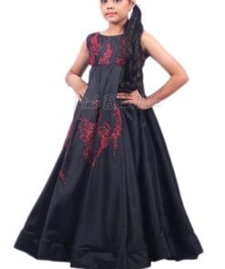 Baby Girl Black Party Wear Gown, Black Dress Online 4 to 9 year Girls
