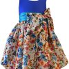 Baby Girl Big Bow Floral Print Wedding Dress Shop Online