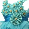 baby dress for weddings in sky blue dupion