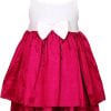 Baby Girl Partywear Bow Dress Outfit Maroon and White –Kids Wear