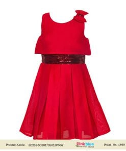 Red Exquisite Baby Girl Occasion Sequins Dress Shop online India