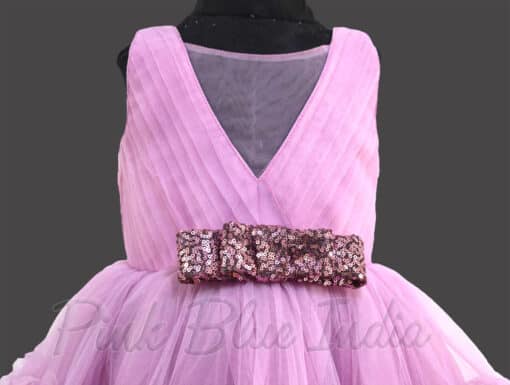 Rosette Baby Girl Party Wear Gown Dress