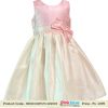 Kids Baby Girl Princess Silk Bowknot Party Dress Pink and White