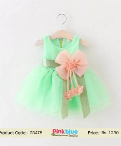 New 2017 Baby Girls Spring Summer Special Occasion Green Dress India
