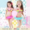 Childrens 2 Piece Floral Swimwear Bikini Baby Girls Swimming Costume
