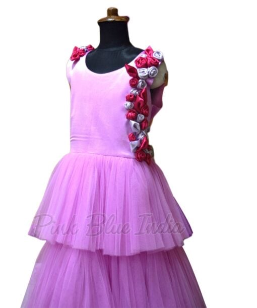 Ruffle tiered dress for Kid Girl, partyWear Long Tiered Dress