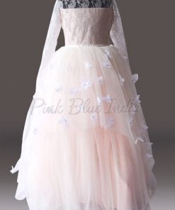 Baby Girl Tulle Ball Gown, Party Wear Kids Long Gown