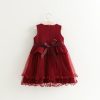 Baby Girl Summer Special Occasion Dress with Bow Flower