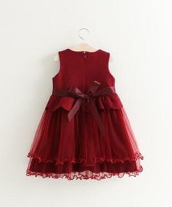 Baby Girl Summer Special Occasion Dress with Bow Flower