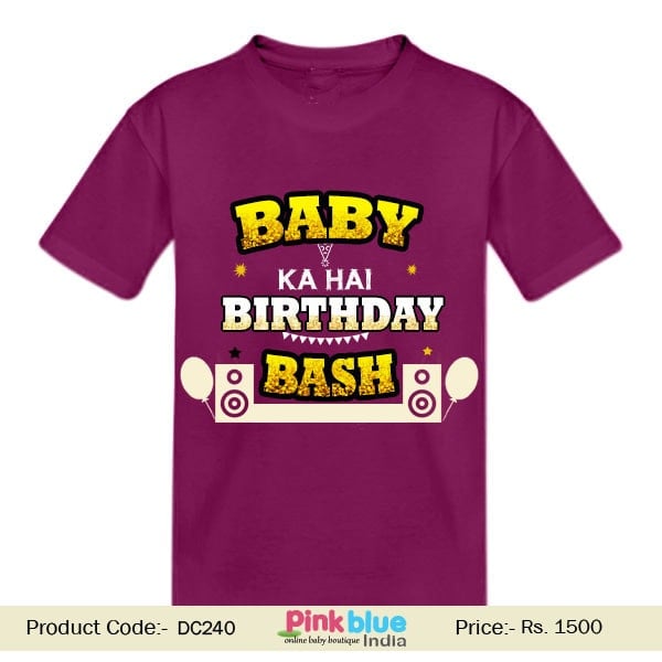 Baby Ka Hai Birthday Bash Design Custom T-shirt
