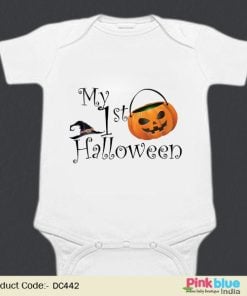 Unisex Baby My First Halloween Bodysuit (Newborn, Custom Print)