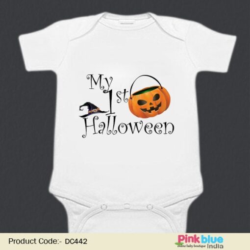 Unisex Baby My First Halloween Bodysuit (Newborn, Custom Print)