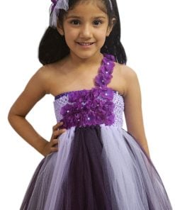 Little Flower Girl  Purple Crochet Tutu Dress