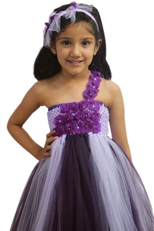 Little Flower Girl  Purple Crochet Tutu Dress